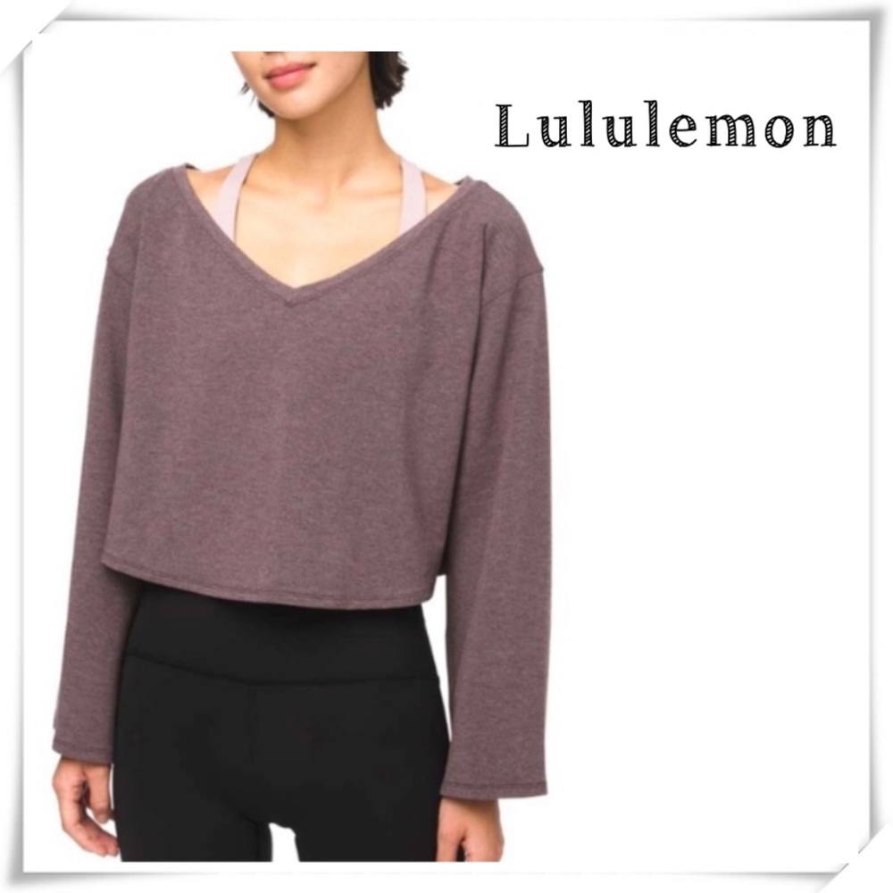 Lululemon Show Your Depth Long Sleeve Sweatshirt In Heathered Antique Bark